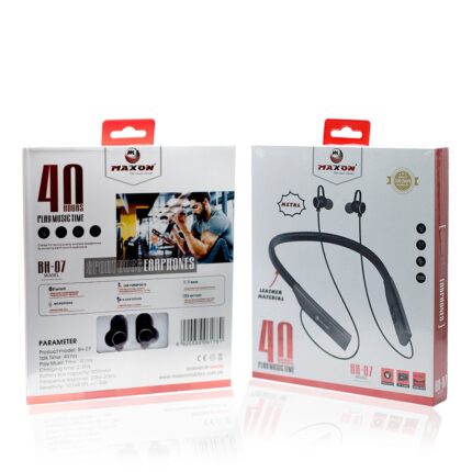 MAXON BH-07 Wireless Neckband / 40 Hours Play Time, 500 MAH Battery