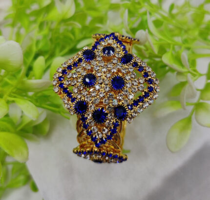 Imported Royal Elegance Sapphire Bracelet – Regal Design Golden Bracelet – Best Quality Artificial Bracelet For Girls & Women | Bracelet For Every Occasion